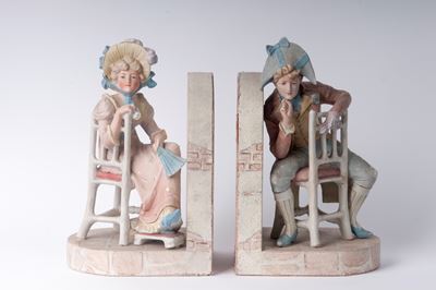 Lui e Lei ,coppia di Fermalibri in Ceramica