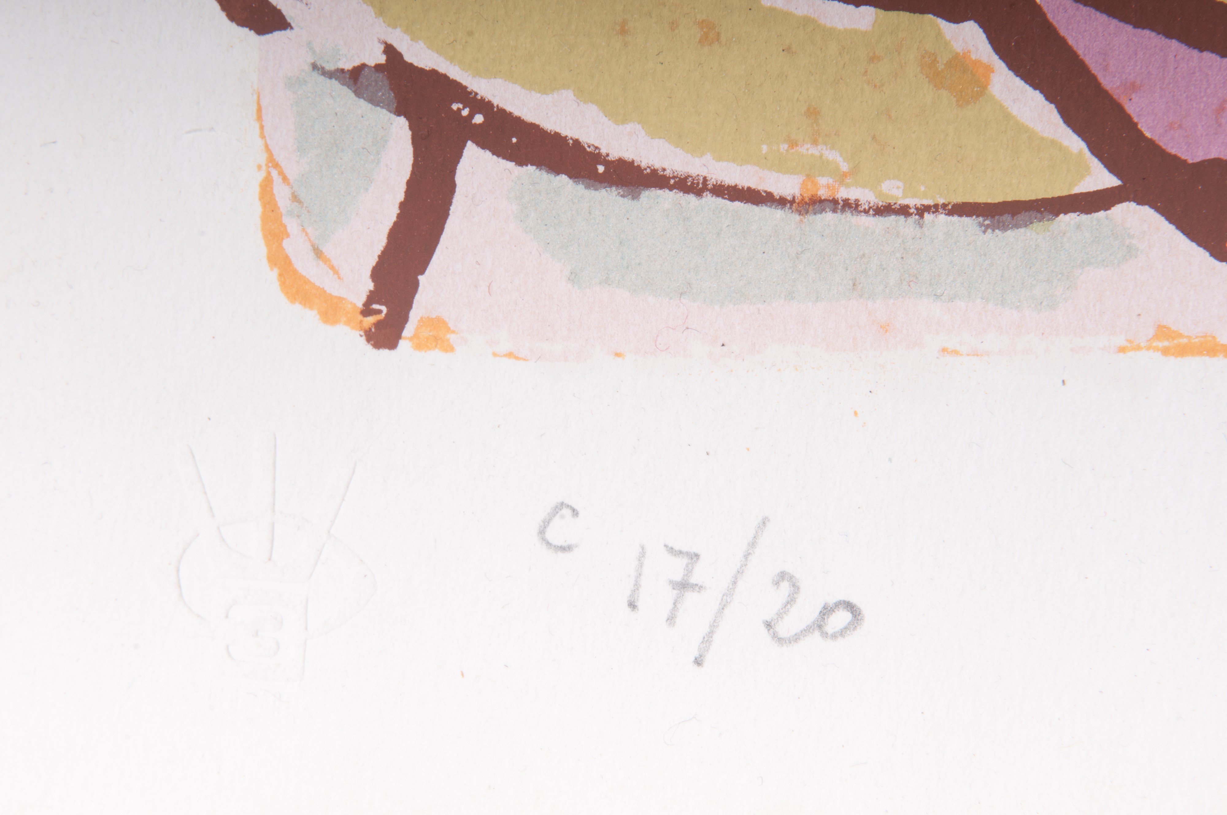 Donna sdraiata, multiplo su carta