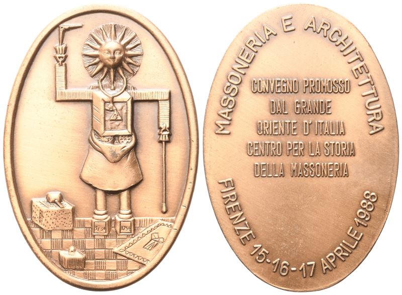 Medaglia Massoneria e Architettura, Convegno Promosso dal Grande Oriente D'italia Centro per la S...