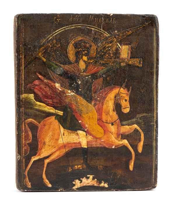 Russian icon depicting St. Micheal the Archangel