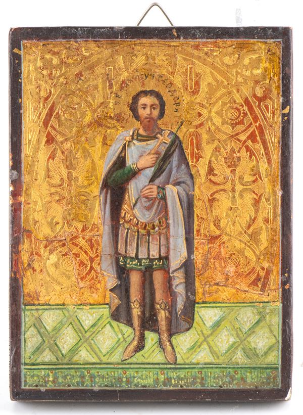 Russian icon depicting St.Theodore