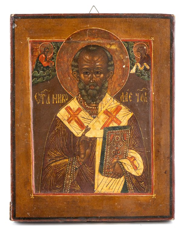 Russian icon depicting St. Nicholas the thaumaturge