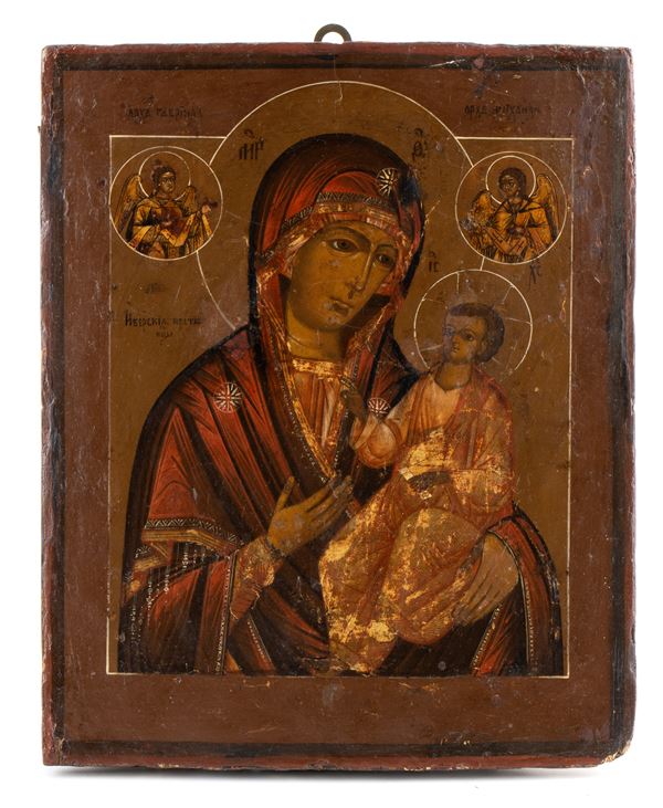 Russian icon depicting Virgin and child