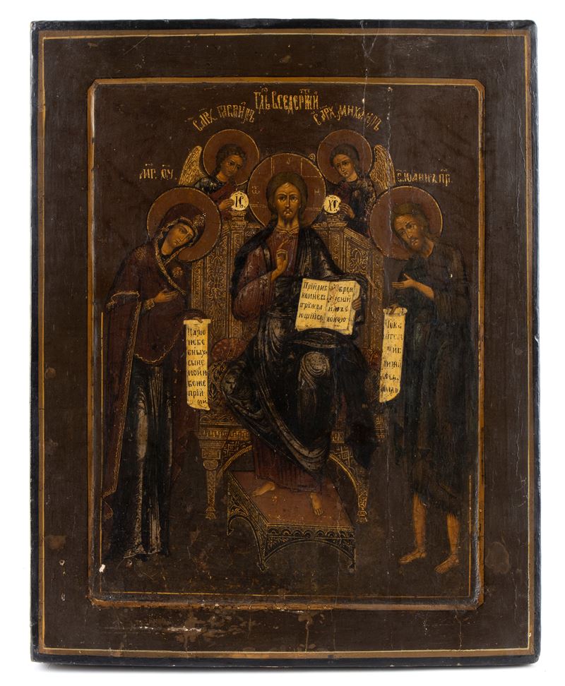 Cristo Pantocratore, Icona russa, XIX secolo
