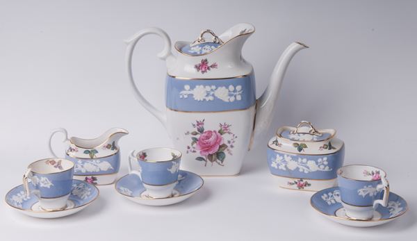 Polychrome porcelain coffee service