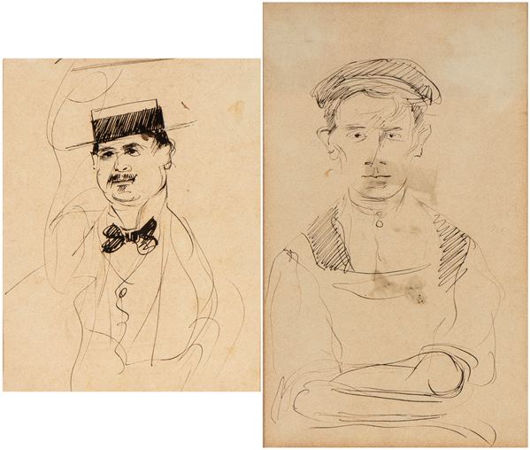 LORENZO VIANI - Ritratto maschile double-face