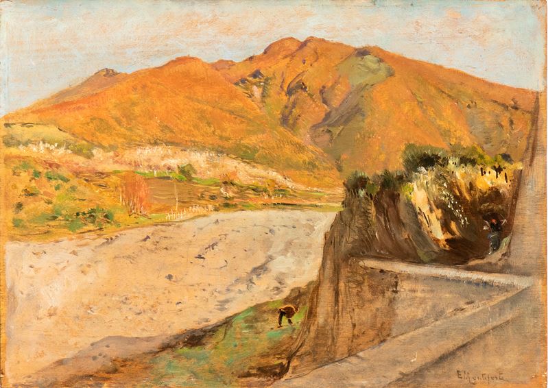 Edoardo Monteforte - Paesaggio con Veduta del Monte Somma