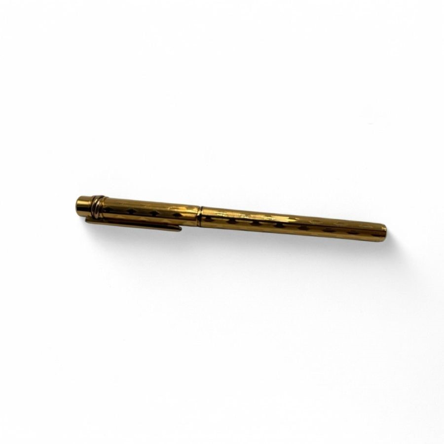 Cartier - Penna a sfera placcata in oro con meccanismo a clip estensibile