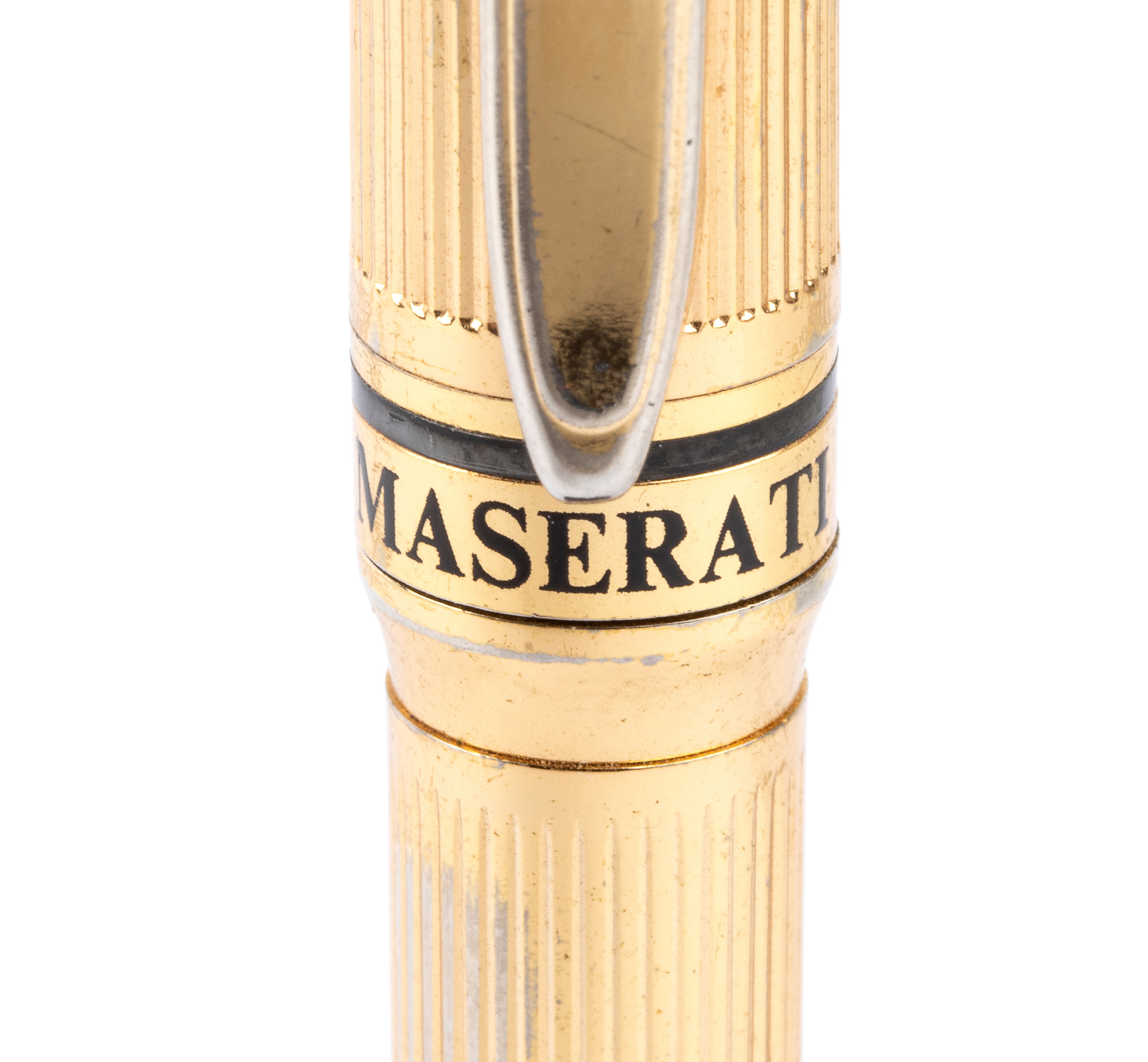 Maserati - Penna a sfera in metallo con finitura dorata
