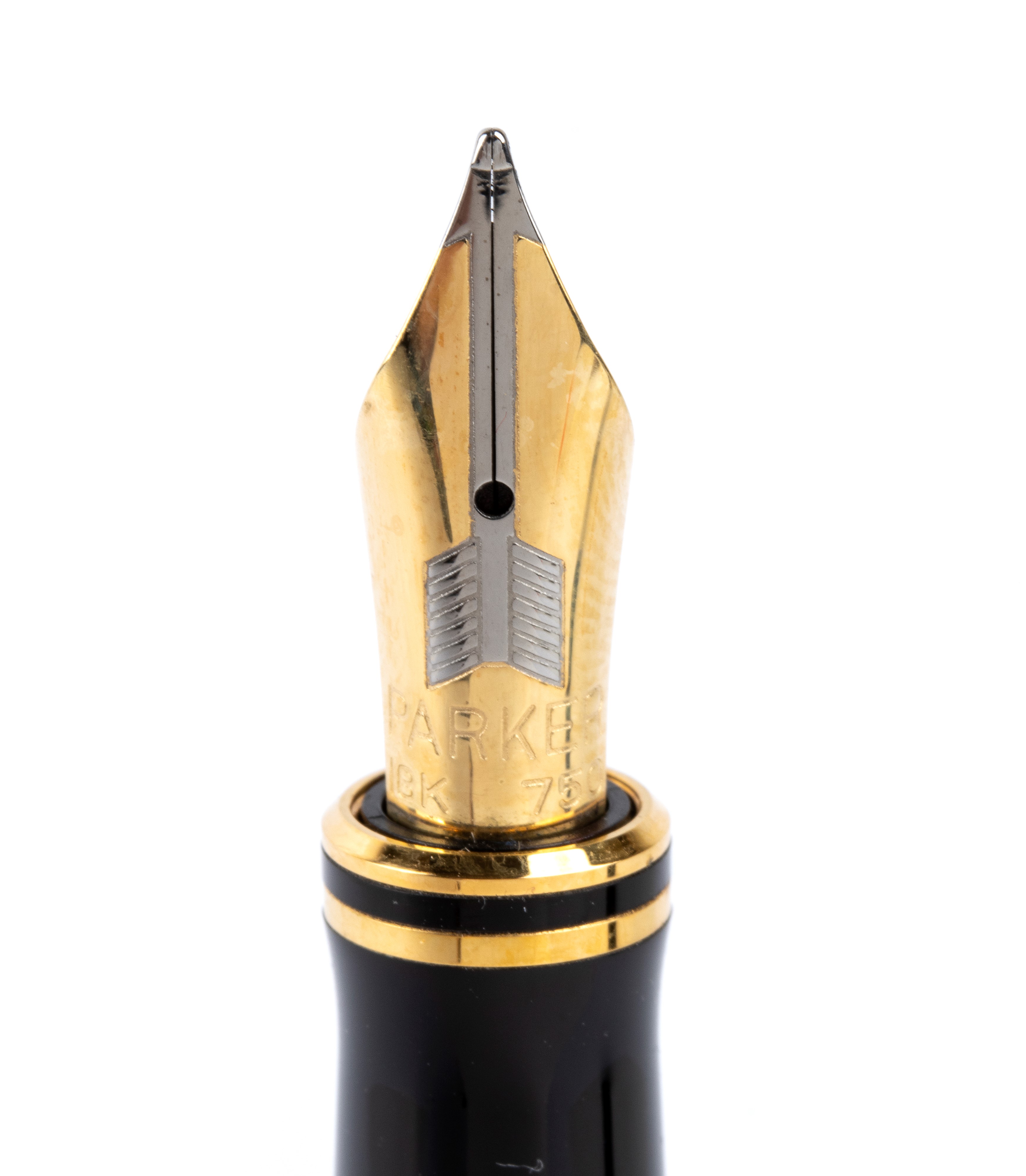 Parker - Penna stilografica in resina rossa con pennino in oro 18k
