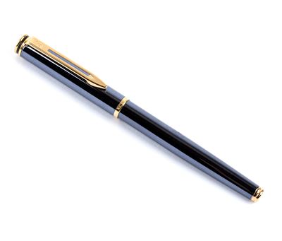 WATERMAN, Penna stilografica in resina blu con dettagli dorati