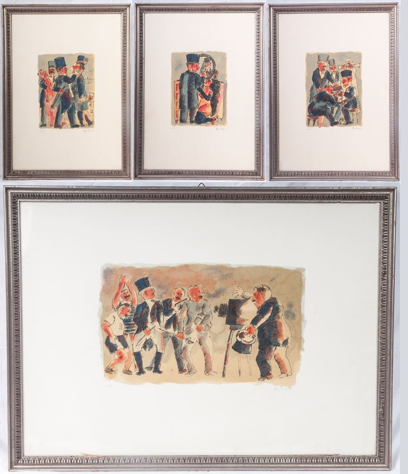 Franz Borghese - Lotto di Tre P.a. ed un Multiplo