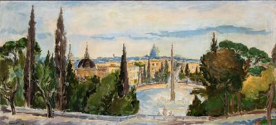 Veduta di Piazza del Popolo dal Pincio