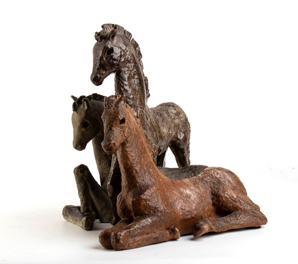 LINO BERZOINI - Three horses 