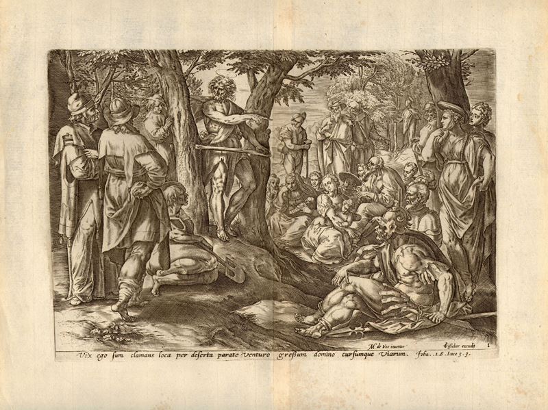 La predica di San Giovanni Battista, da Maerten de Vos