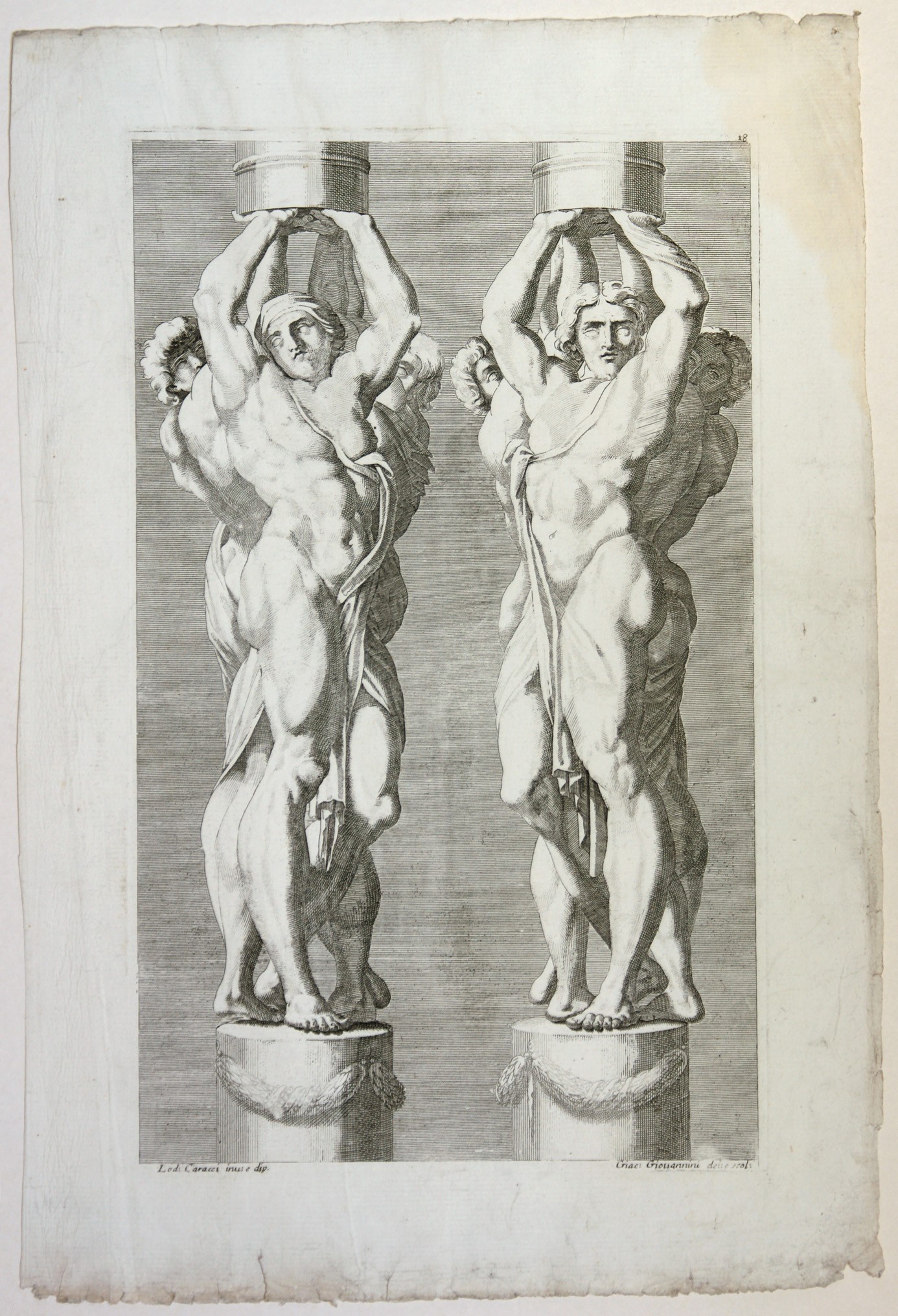 Giacomo Maria Giovannini - Erme, da Ludovico Carracci