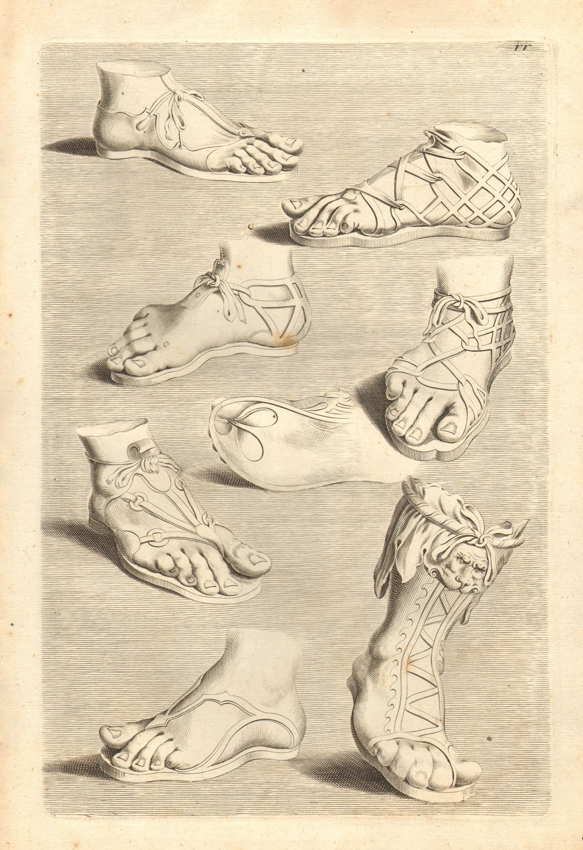 Modelli di antichi calzari romani