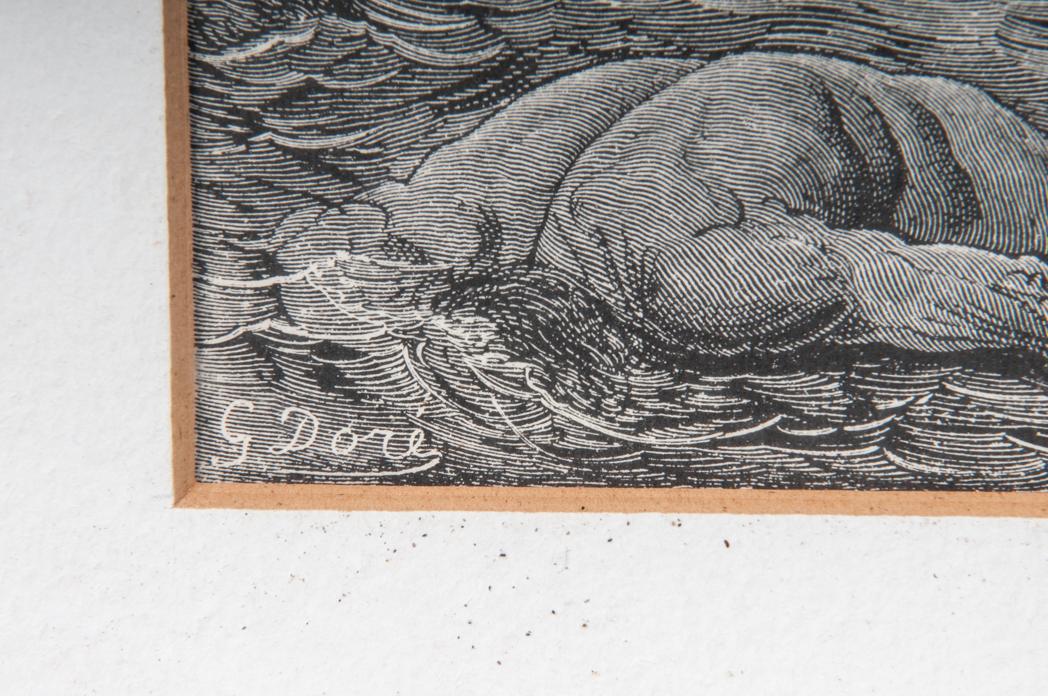 Illustrazione dalla Divina Commedia con Dante e Caronte