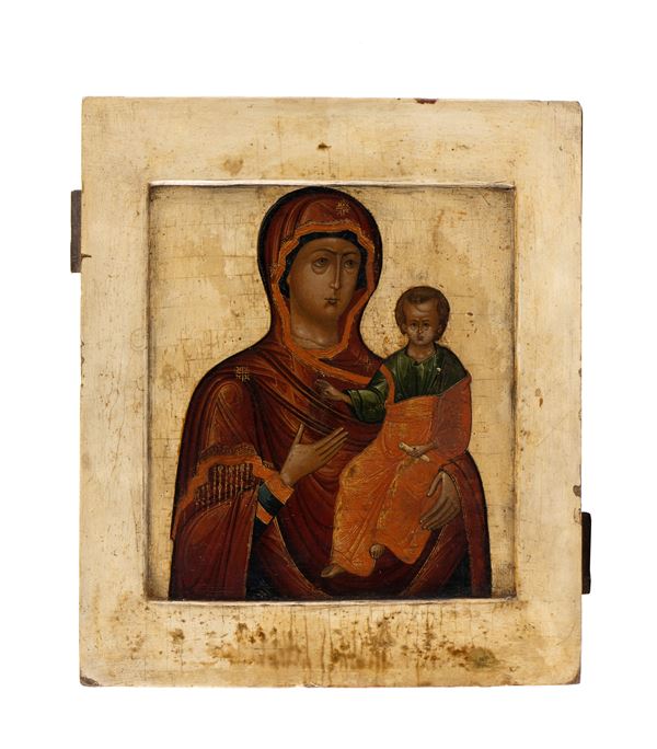 Russian icon depicting Virgin and child