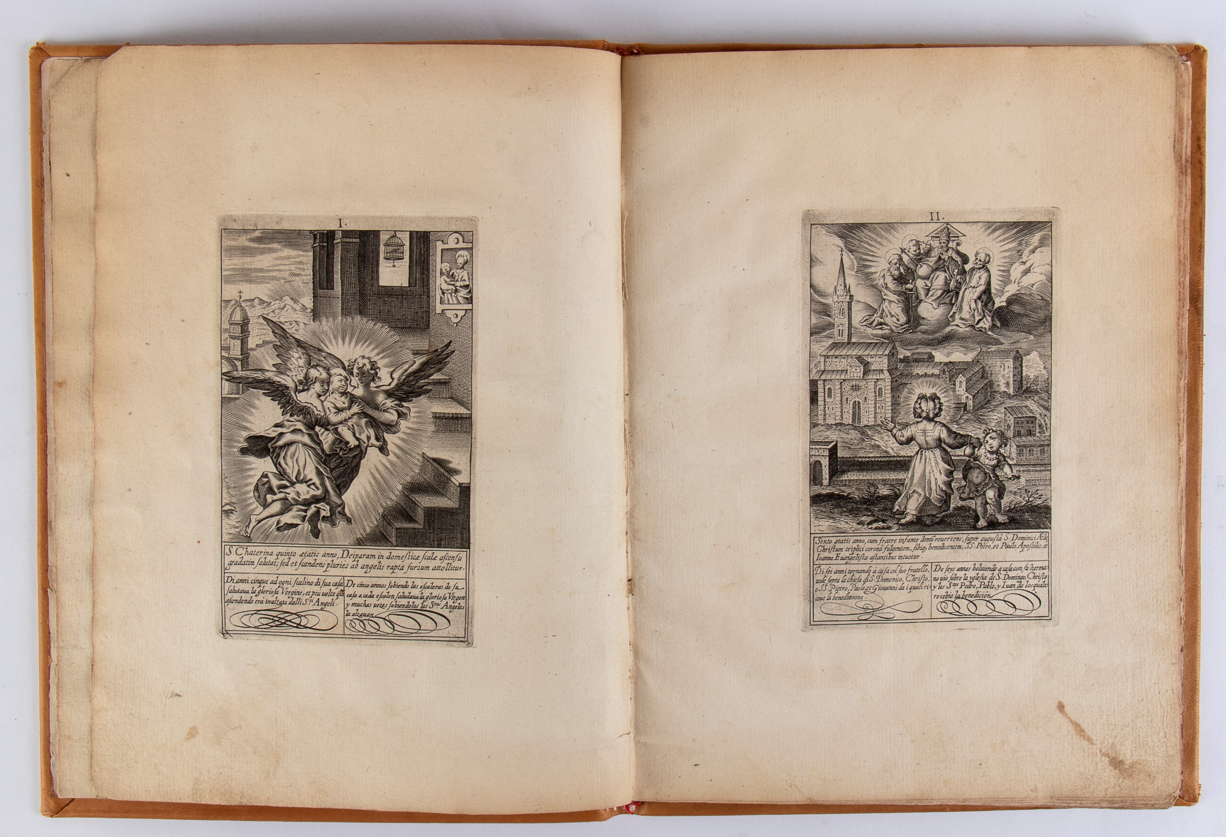 Vita et miracula S. Catharinae Senen triplici idiomate Latino, Italo ac Hyspano descripta humani ...