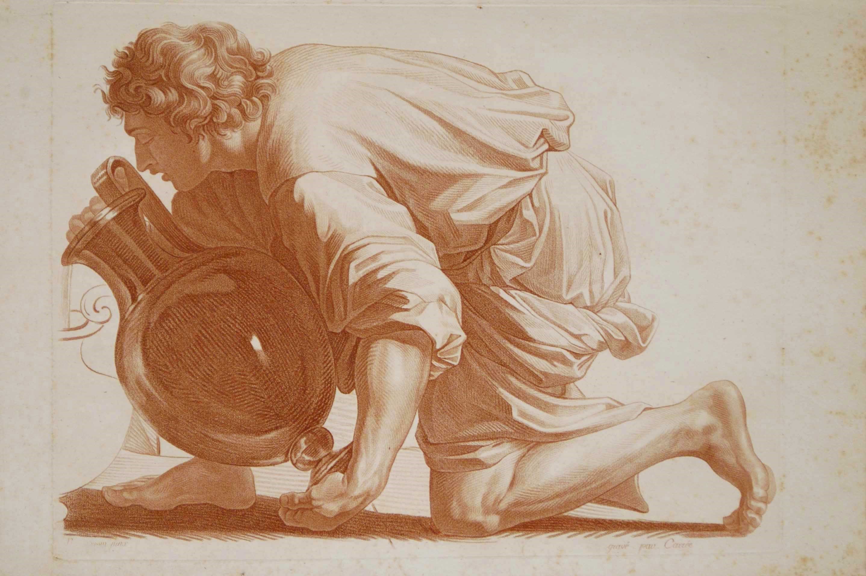 Antoine Carrée, Marie Adelaide Louise Duclos - Uomo che Raccoglie Acqua con una Brocca | Giovane ...