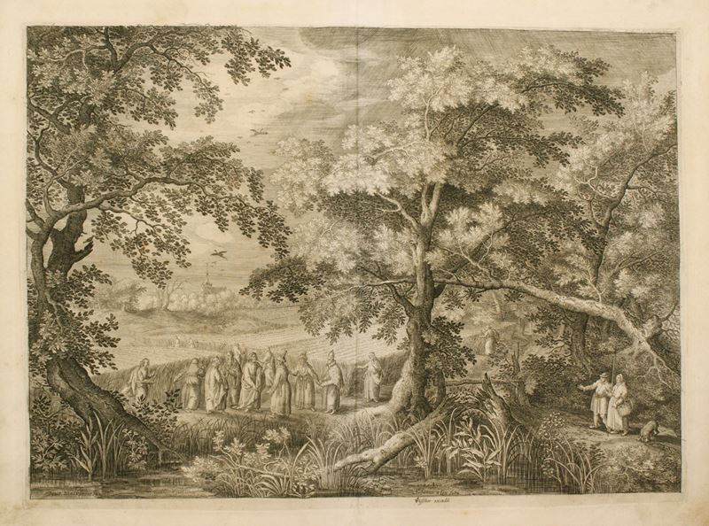 Paesaggio con Cristo nei campi di grano, da David Vinckboons