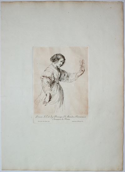 Giovanne Donna con un Fiore, da Guercino