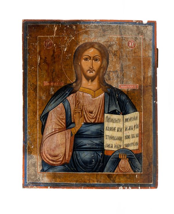 A Russian icon depicting Christ Pantocrator