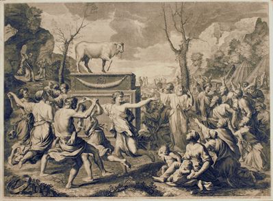 Les Israélites Adorant le Veau D'or, da Nicolas Poussin