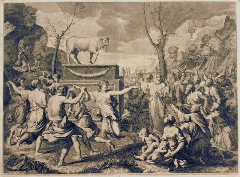 Étienne Baudet - Les Israélites Adorant le Veau D'or, da Nicolas Poussin