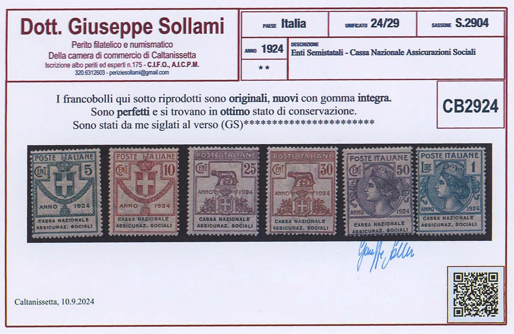 Regno - Enti Parastatali, Cassa Naz. Ass. Sociali MNH