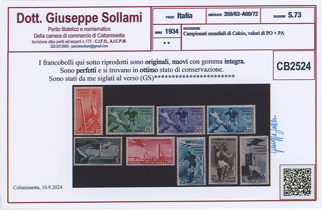 Regno - Mondiale di Calcio MNH