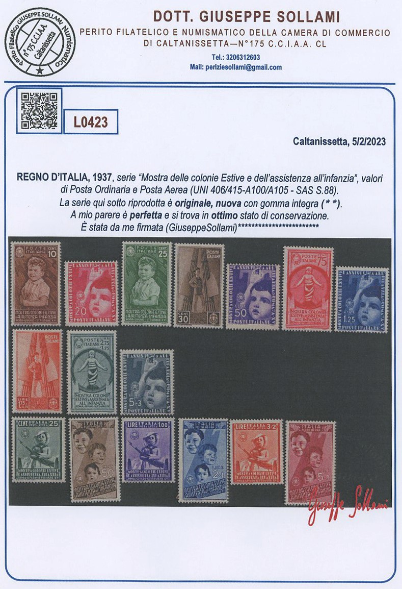 Regno - Colonie Estive Mnh