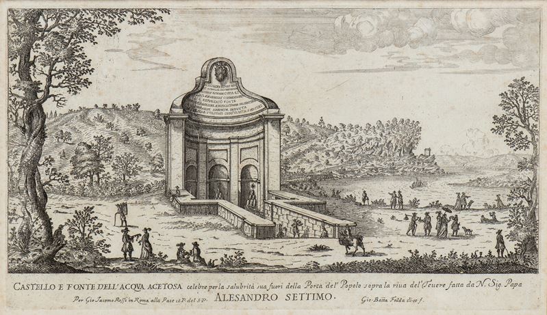 Giovanni Battista Falda - Castello e Fonte Dell'acqua Acetosa (roma)