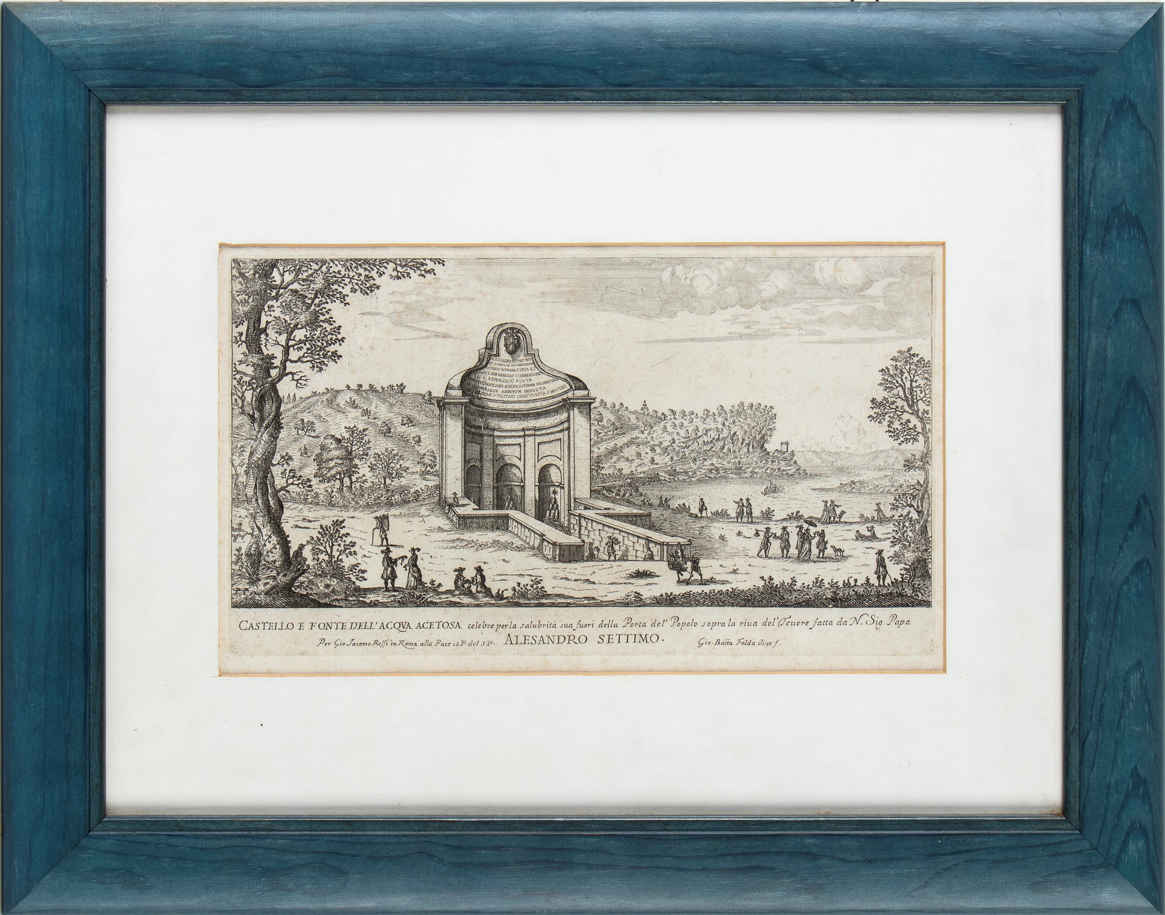 Giovanni Battista Falda - Castello e Fonte Dell'acqua Acetosa (roma)