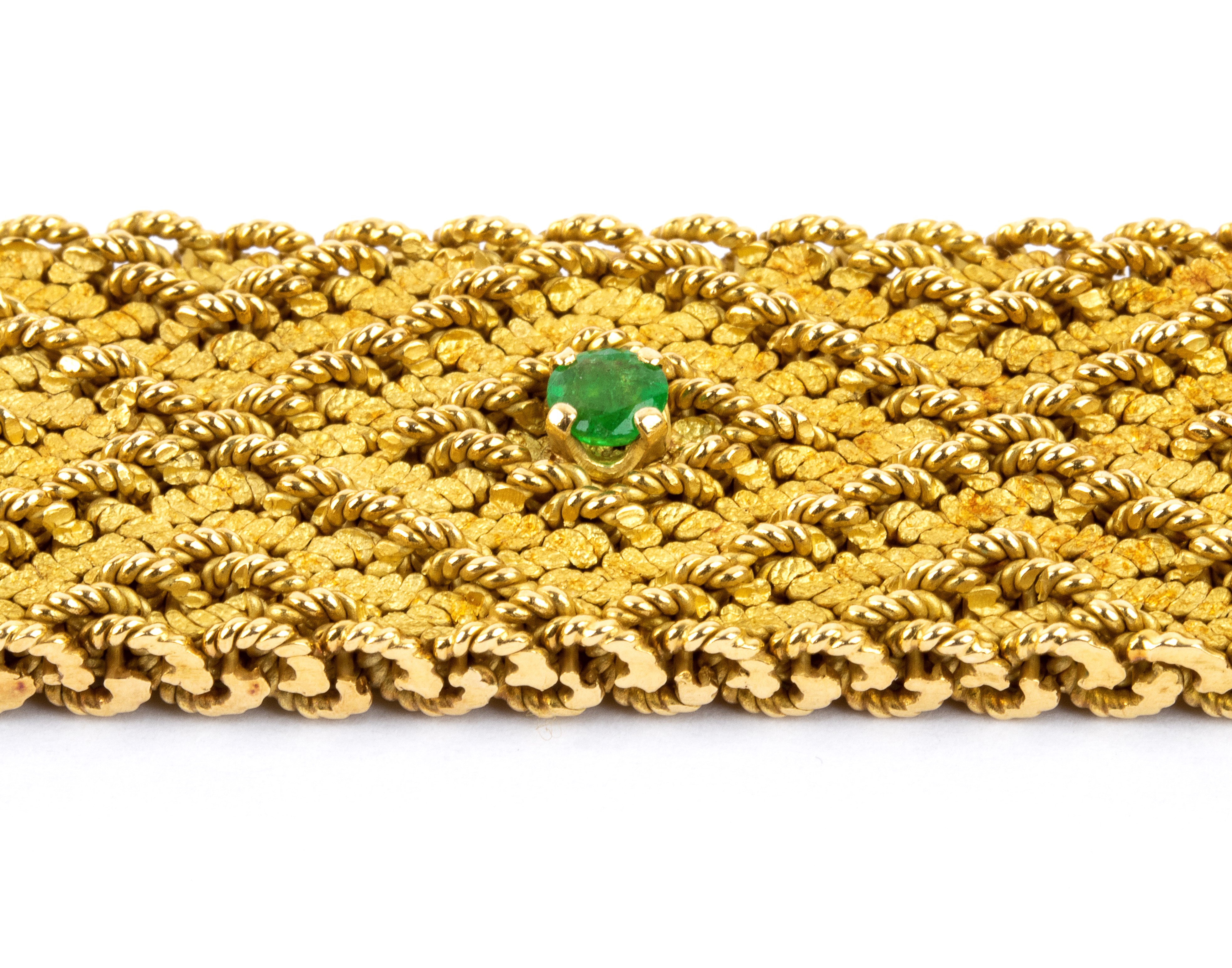 Guidi Ennio, Bracciale in oro giallo 18k con smeraldi