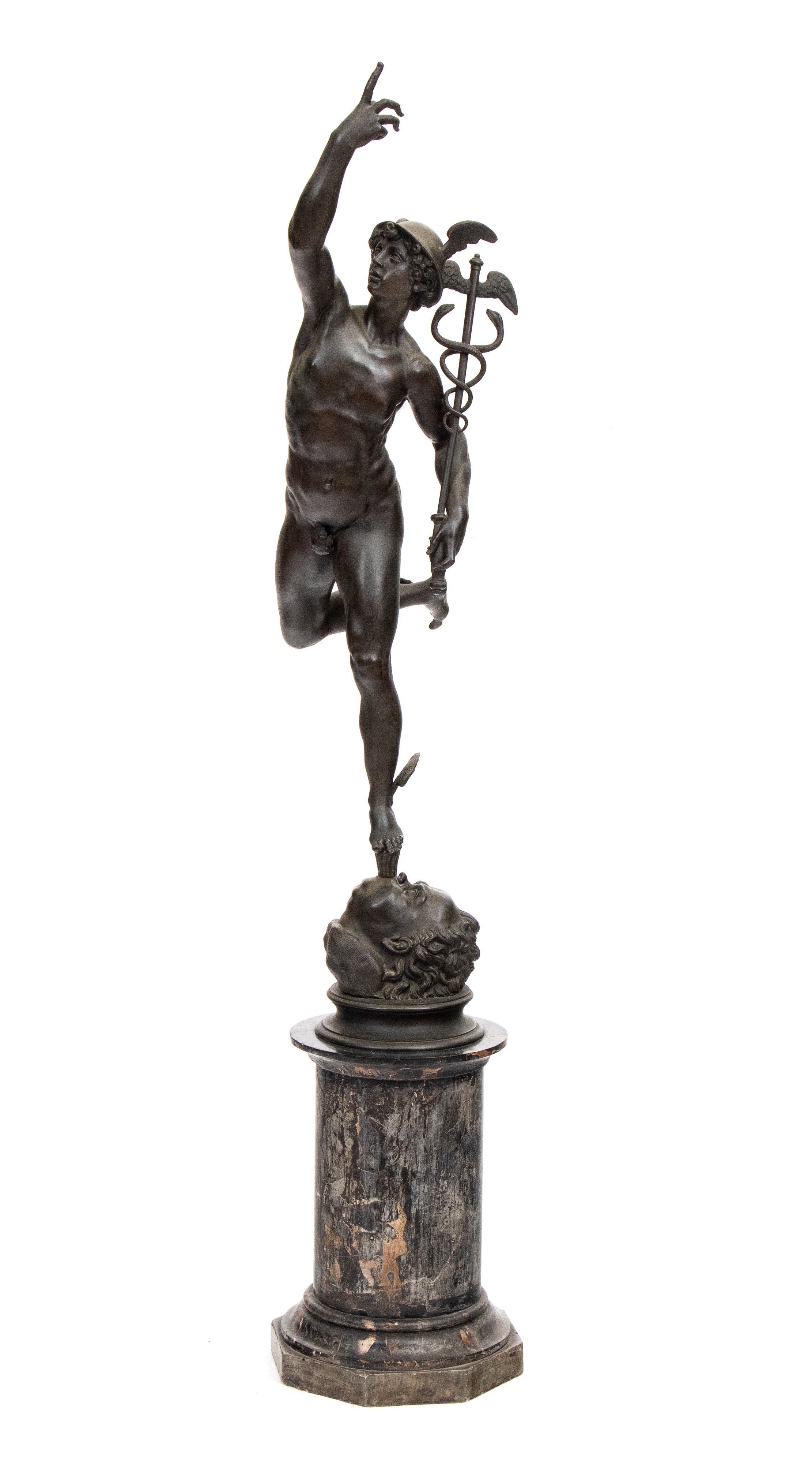 Scultura in Bronzo Italiana Raffigurante Hermes
