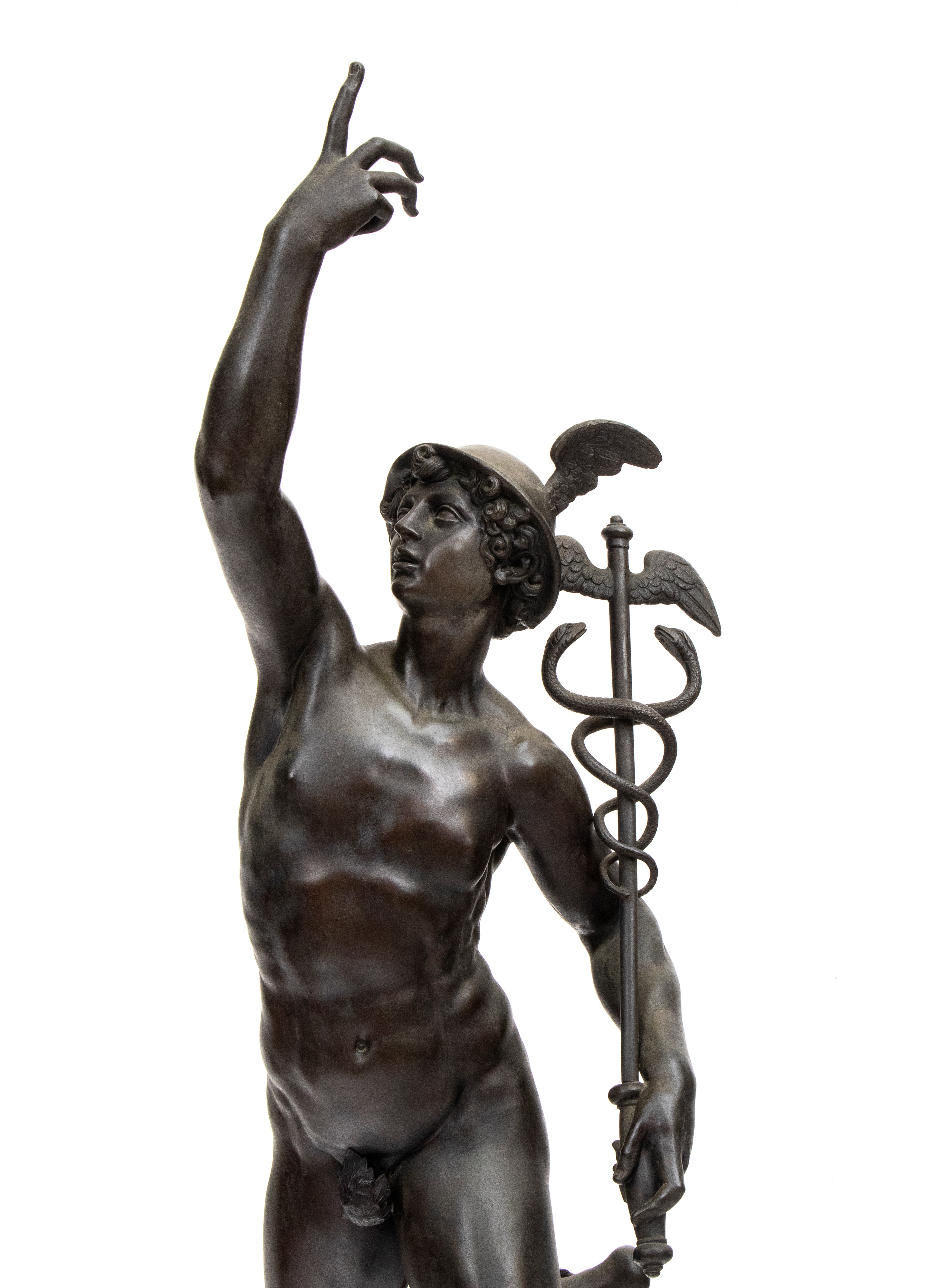 Scultura in Bronzo Italiana Raffigurante Hermes
