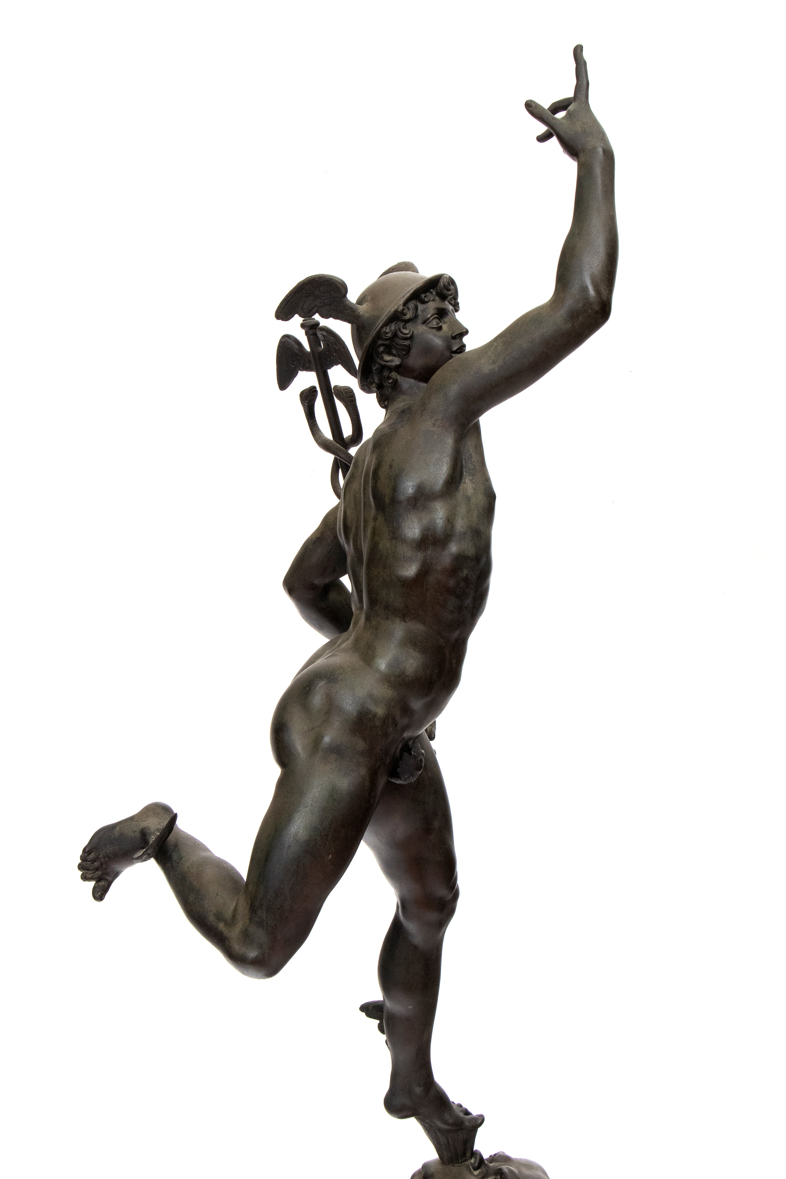 Scultura in Bronzo Italiana Raffigurante Hermes