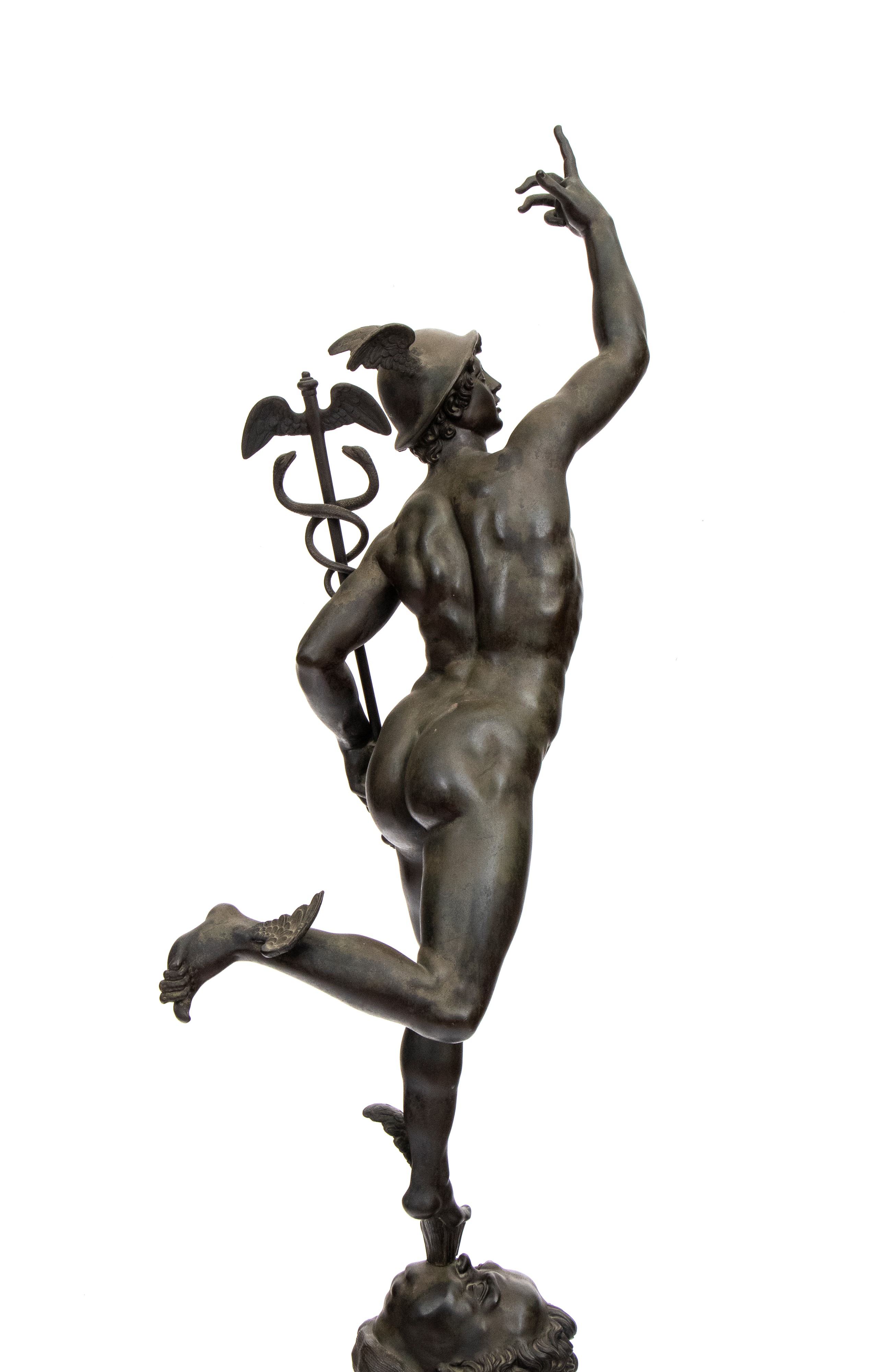 Scultura in Bronzo Italiana Raffigurante Hermes