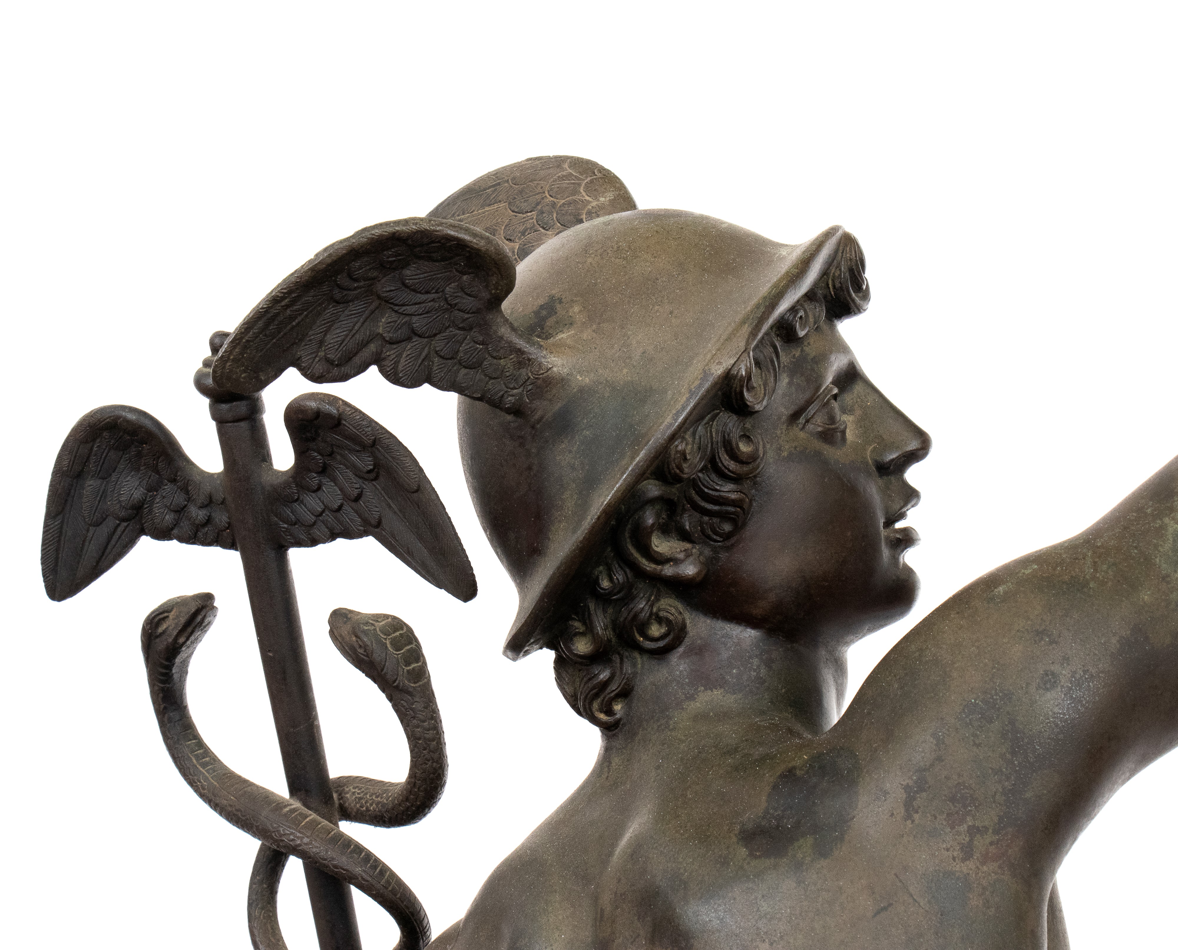 Scultura in Bronzo Italiana Raffigurante Hermes