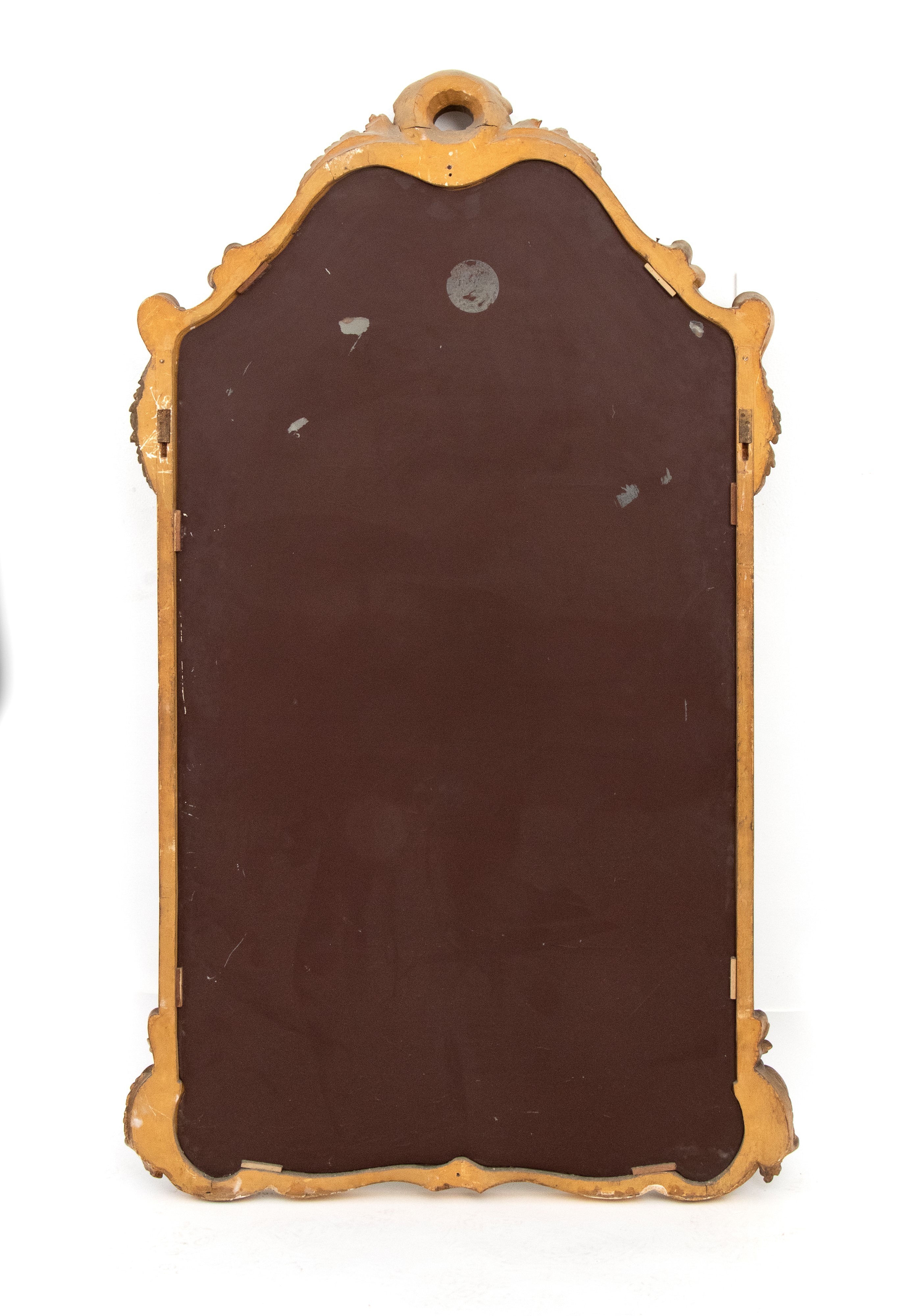 Specchiera italiana dorata e laccata