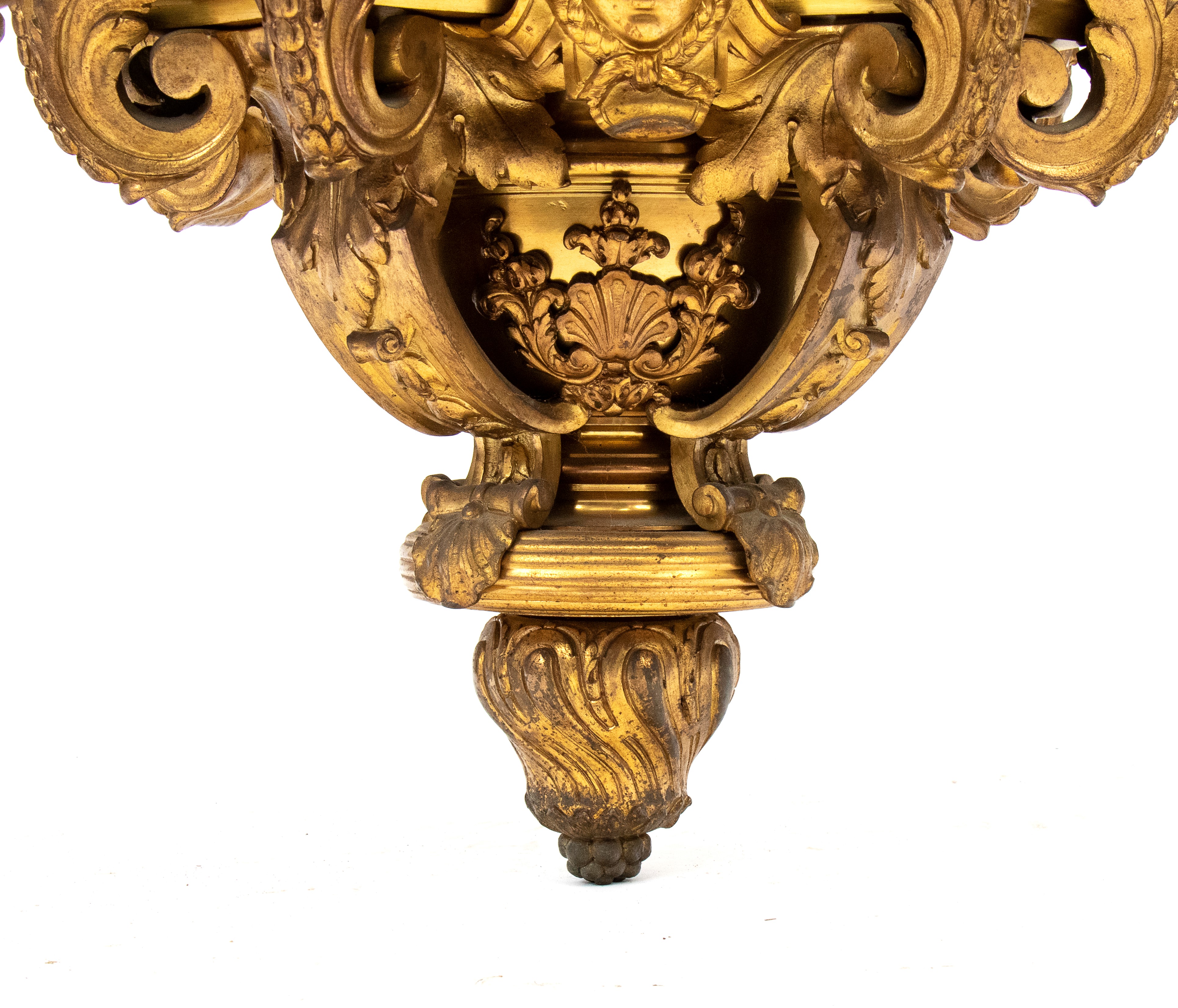 Lampadario Francese in Bronzo, Stile Reggenza