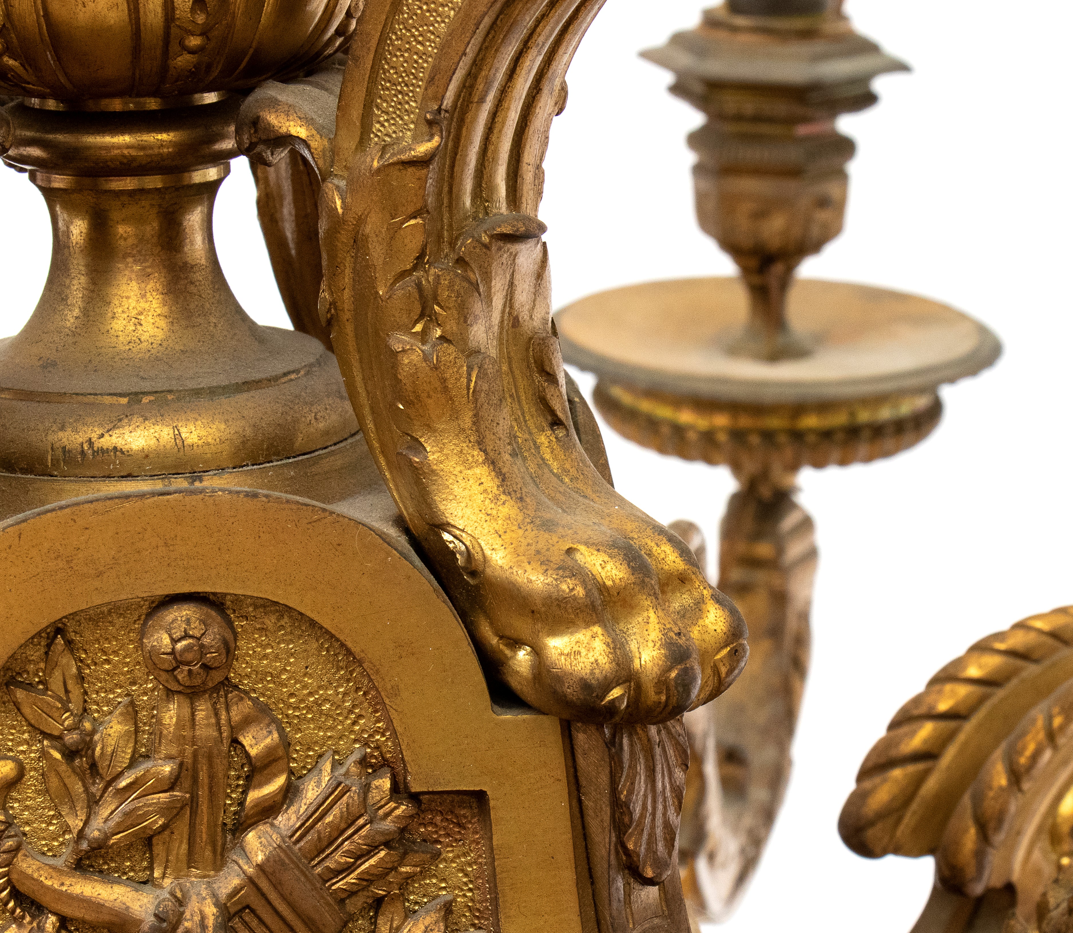 Lampadario Francese in Bronzo, Stile Reggenza