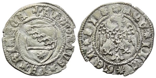 AQUILEIA. Antonio II Panciera di Portogruaro (1402-1412). Denaro; Ag (0,69 g; 17,5 mm)