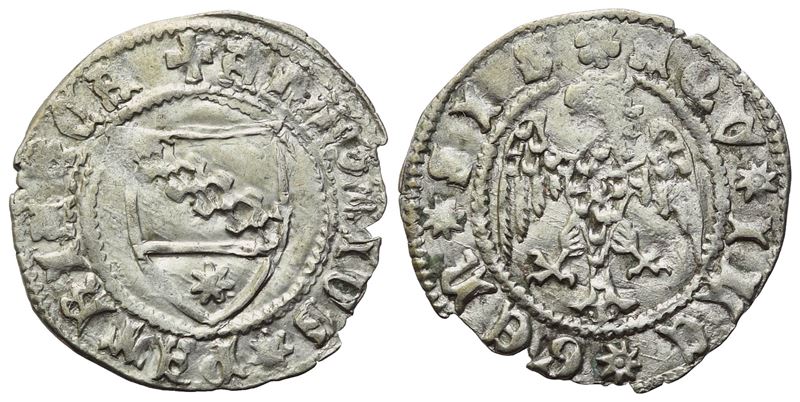 AQUILEIA. Antonio II Panciera di Portogruaro (1402-1412). Denaro; Ag (0,69 g; 17,5 mm)