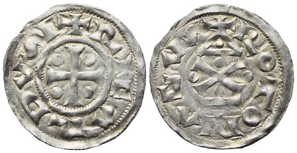 FRANCIA. Normandia (Rouen). Riccardo I (943–996). Denaro; Ag (1,16 g; 19,6 mm)