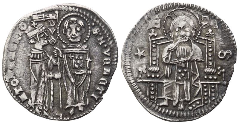 Antonio Venier (1382-1400), Grosso veneziano, Ag
