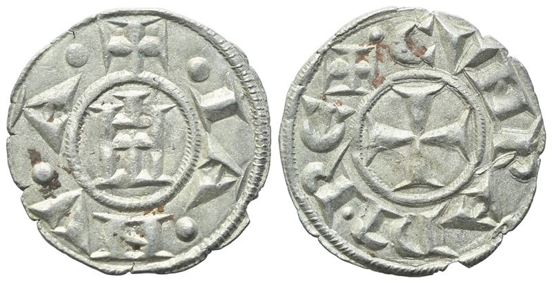 GENOVA. Repubblica. Denaro, c. 1139-1339; Ag (0,68 g; 14,8 mm)