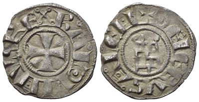 Baldovino III di Gerusalemme, Gerusalemme (Regno di Gerusalemme) – Denaro (II tipo, 4° gruppo), C...